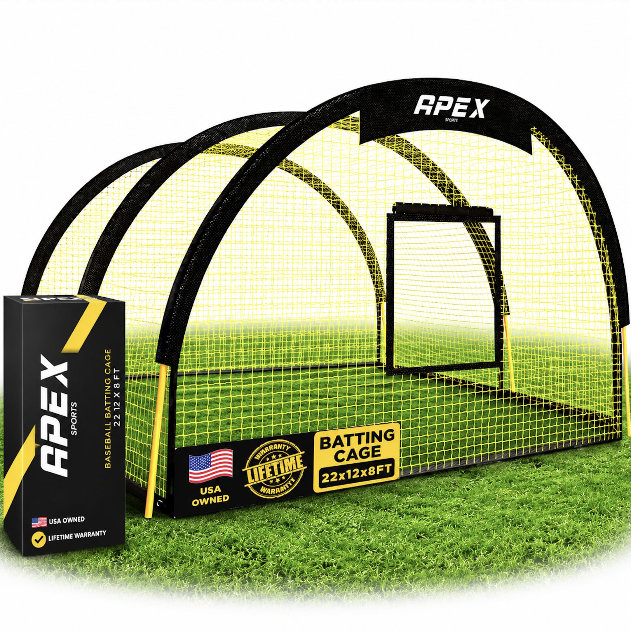 ポケットベースボール  ファインプレイ Amazon.com : Apex Sports Portable Batting Cage 22x12x8 Ft